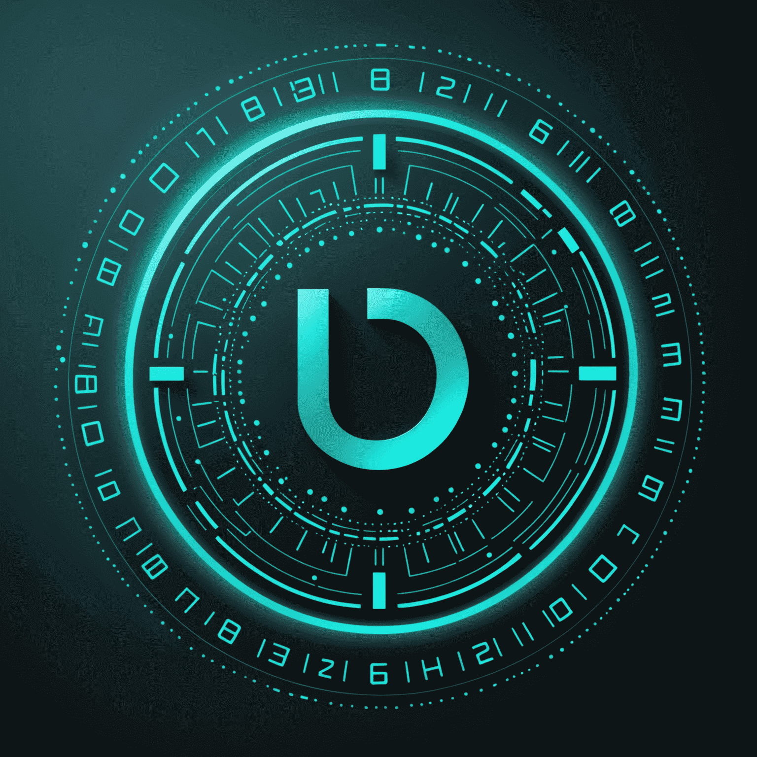 Logo eines Unternehmens, das digitale Unterstützung anbietet. Es zeigt ein stilisiertes 'U' in Teal-Farbe, das von einem Kreis aus binären Zahlen umgeben ist.