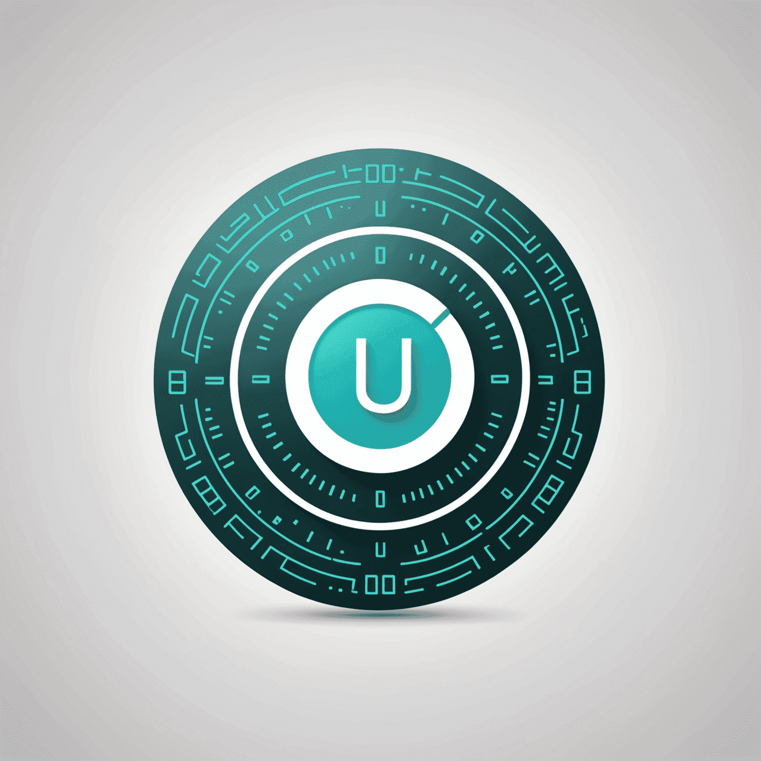 Logo eines Unternehmens, das digitale Unterstützung anbietet. Es zeigt ein stilisiertes 'U' in Teal-Farbe, das von einem Kreis aus binären Zahlen umgeben ist.