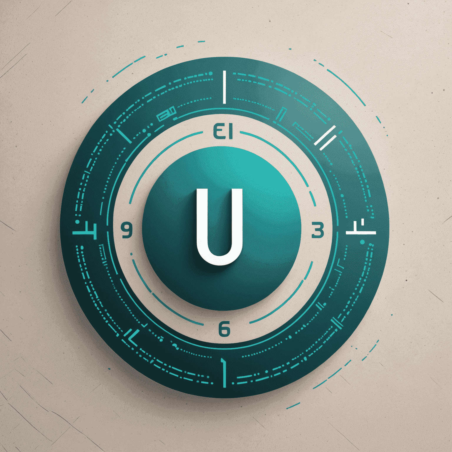 Logo eines Unternehmens, das digitale Unterstützung anbietet. Es zeigt ein stilisiertes 'U' in Teal-Farbe, das von einem Kreis aus binären Zahlen umgeben ist.