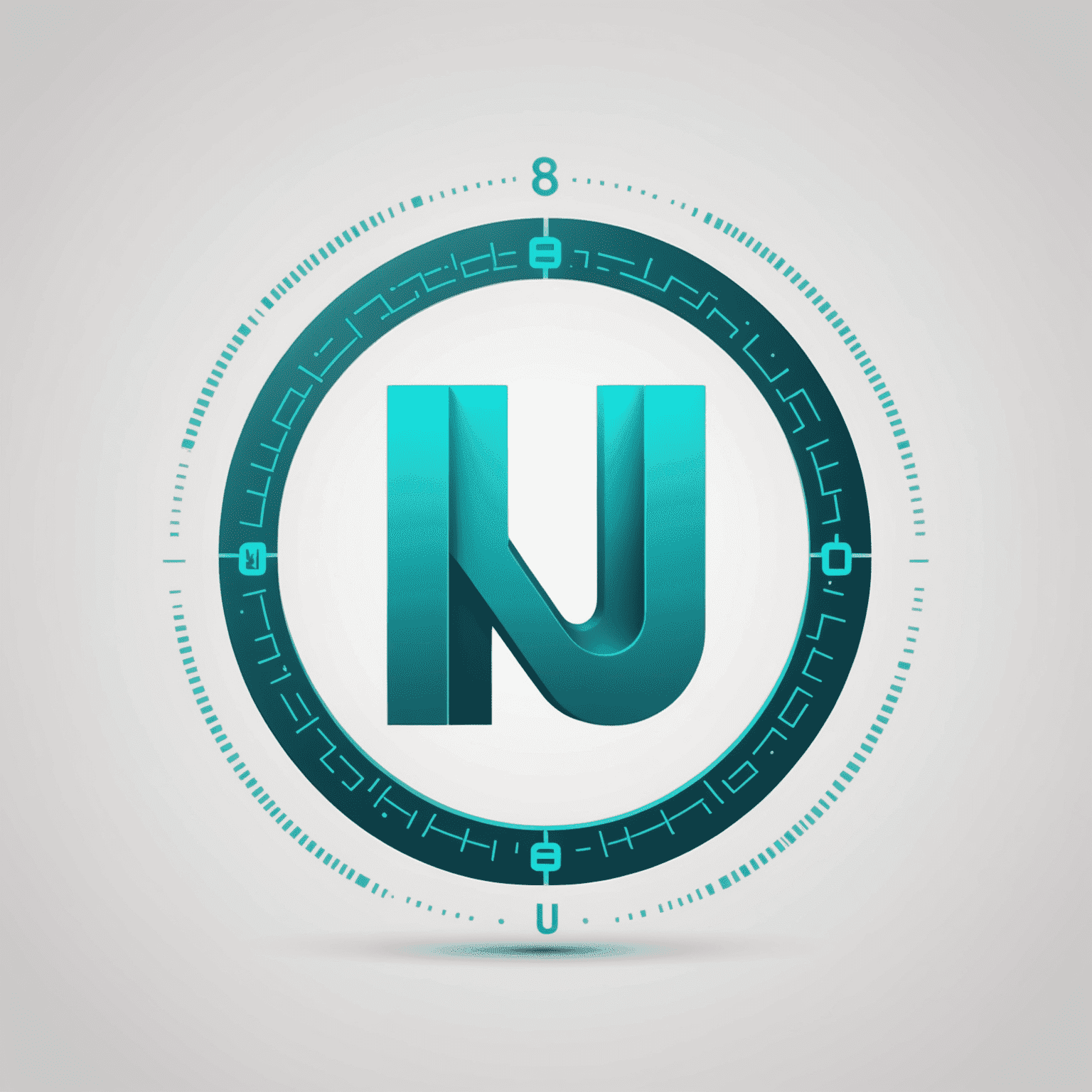Logo eines Unternehmens, das digitale Unterstützung anbietet. Es zeigt ein stilisiertes 'U' in Teal-Farbe, das von einem Kreis aus binären Zahlen umgeben ist.