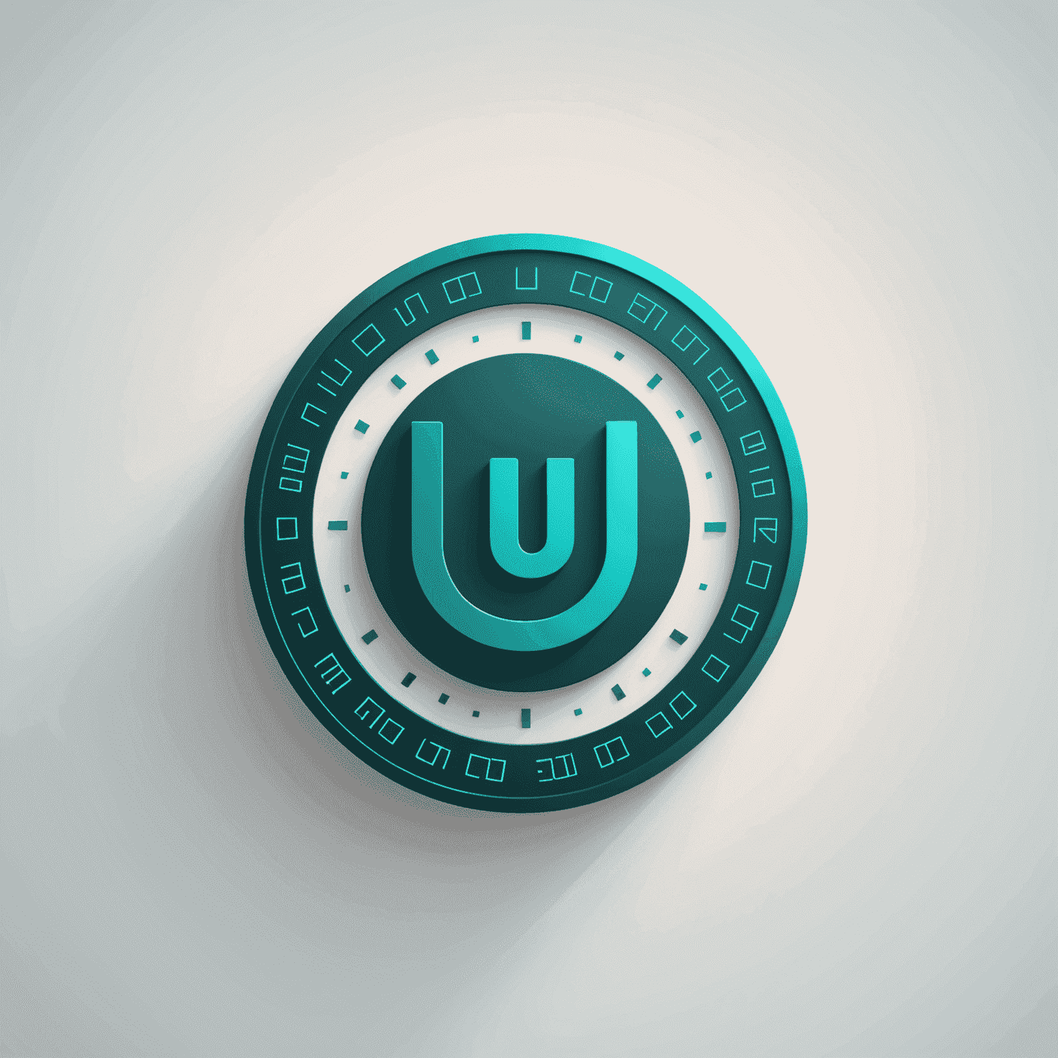 Logo eines Unternehmens, das digitale Unterstützung anbietet. Es zeigt ein stilisiertes 'U' in Teal-Farbe, das von einem Kreis aus binären Zahlen umgeben ist.